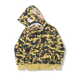 Bathing Ape Hoodie Autumn and Winter Shark Mouth Men and Women Casual Camouflage Thin Sweater Baggy Coat