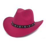 Black Cowboy Hat Western Cowboy Hat Autumn and Winter Men's Woolen