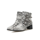 Python Boots Pointed Fashionable Casual Fashionable Printing