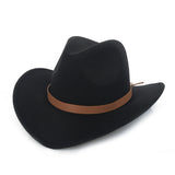 Black Cowboy Hat Denim Hat Men's and Women's Autumn and Winter Warm