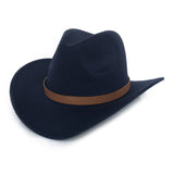 Black Cowboy Hat Denim Hat Men's and Women's Autumn and Winter Warm