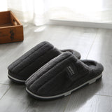 Cotton Slippers Autumn And Winter Cotton Slippers Home Slippers Men 'S Thick Bottom And Warm Keeping Cotton Slippers Plush Cotton Slippers Women 'S