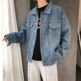 Men Denim Jackets Fall Denim Jacket Male Student Denim Jacket