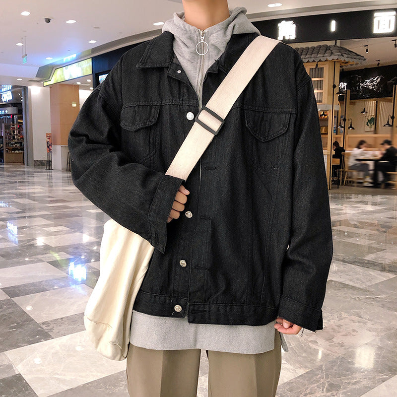 Men Denim Jackets Fall Denim Jacket Male Student Denim Jacket