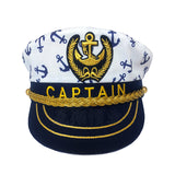 Captains Hat Embroidered Printed Boat Anchor a Sailor's Cap Navy Style Stage Performance and Show Hat