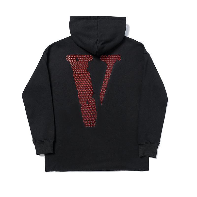 Vlone Hoodie Men'S Sweater Male And Female Large Size Retro Sports Loosefitting Hoodie