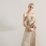 Long Homecoming Dresses Autumn and Winter Suspender Dress Princess Western Style
