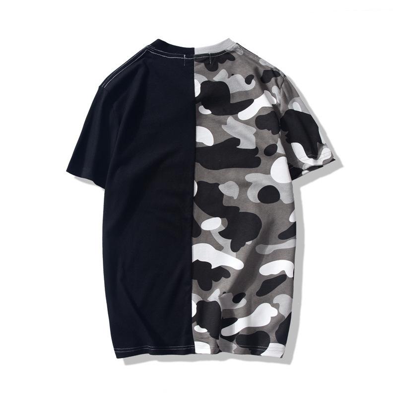 Bathing Ape T Shirt Summer Camouflage Color Matching Short Sleeve T-shirt