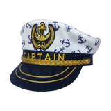 Captains Hat Embroidered Printed Boat Anchor a Sailor's Cap Navy Style Stage Performance and Show Hat
