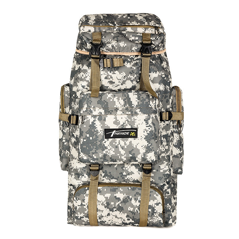 Hiking Backpacks 70L Large Capacity Hiking Backpack Camouflage Double-Shoulder Backpack