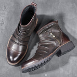 Yellowstone Cowboy Boots Men'S Retro Cowboy Boot High-Top Dr. Martens Boots Men'S Ankle Boots