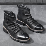 Yellowstone Cowboy Boots Men'S Retro Cowboy Boot High-Top Dr. Martens Boots Men'S Ankle Boots