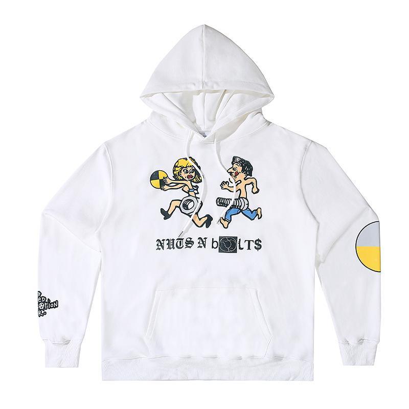 Vlone Hoodie Cartoon Creative Popular Large V Pullover Hoodie Sweatshirts