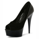 Platform Heels for Women Summer High Heel Black Fish Mouth Sandals