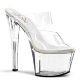 Platform Heels for Women 17cm Transparent Crystal Heel Sandals Nightclub Fish Mouth