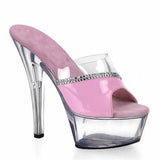 Platform Heels for Women Summer 15cm Nightclub High Heel Slippers
