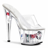 Platform Heels for Women Flower Transparent Wedding Shoes Summer Women Outdoor Slippers Fashion Crystal Wedding Shoes