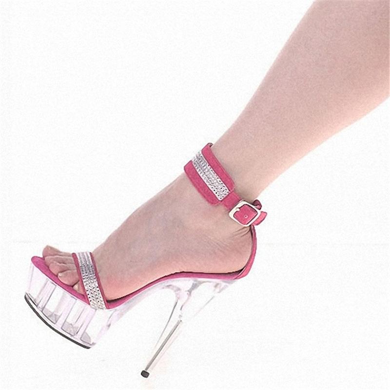 Platform Heels for Women 15cm Fashion High Heel Crystal Sandals