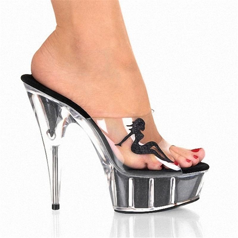 Platform Heels for Women Spring Transparent High Heel Sandals Women