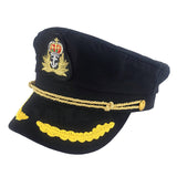 Captains Hat Cotton Captain Hat Black Adult Autumn Winter Retro Embroidery