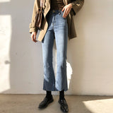 Gloria Vanderbilt Jeans Ripped Cropped Jeans High-Waisted Bootcut Pants