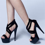 Platform Heels for Women Sandals Host High-Heeled Shoes Thick Platform Sandals Heeled Stage