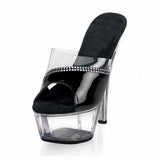 Platform Heels for Women Summer 15cm Nightclub High Heel Slippers