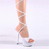 Platform Heels for Women 15CM High Heel Lace-up Sandals