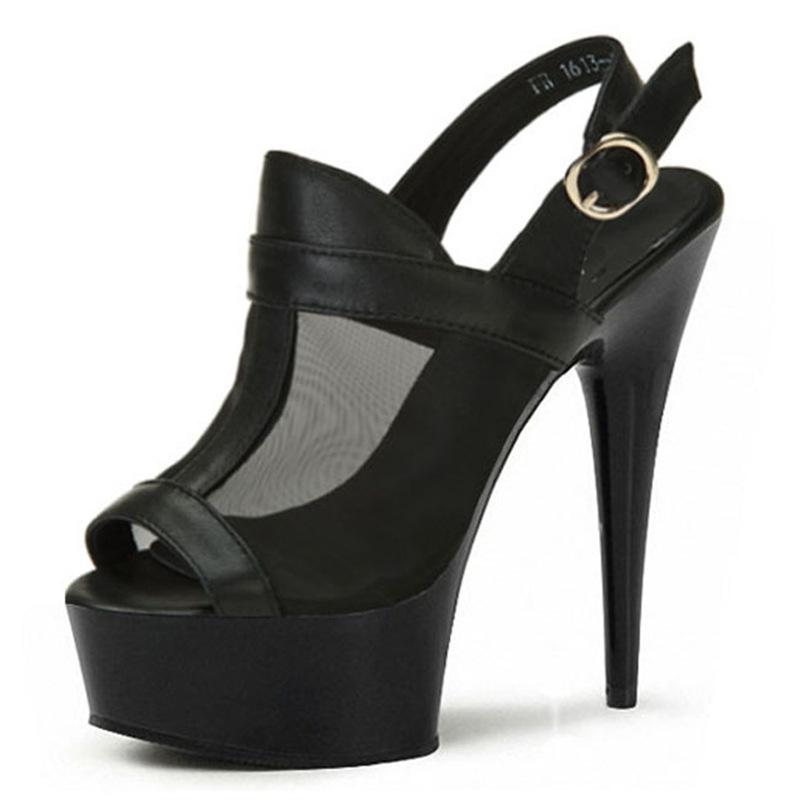 Platform Heels for Women 15cm Summer Sandals Peep Toe High Heels Women