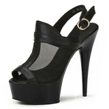 Platform Heels for Women 15cm Summer Sandals Peep Toe High Heels Women