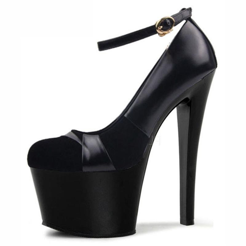 Platform Heels for Women Summer Black Sandals