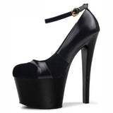 Platform Heels for Women Summer Black Sandals
