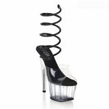 Platform Heels for Women 15cm Nightclub High Heel Fully Transparent Summer Stiletto Sandals