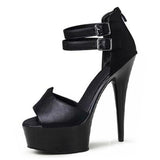Platform Heels for Women High Heel Peep Toe Sandals 15cm Summer