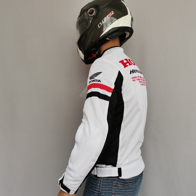 Honda Hrc Motorcycle Jacket Summer Mesh Breathable Motorcycle Cycling Clothing Male Knight