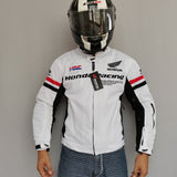 Honda Hrc Motorcycle Jacket Summer Mesh Breathable Motorcycle Cycling Clothing Male Knight