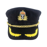 Captains Hat Cotton Captain Hat Black Adult Autumn Winter Retro Embroidery