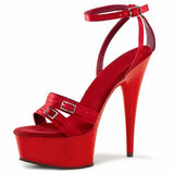 Platform Heels for Women Summer Buckle Strap High Heel Crystal Shoes