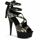 Platform Heels for Women Hollow Out 15cm High Heel Bow Bandage Sandals