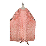 Dress Three-Dimensional Embroidery Crew-Neck Batwing Sleeve Loose Robe Vest African Dashiki Ankara Styles Dress