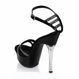 Platform Heels for Women Summer Hollow-out Plus Size Buckle Fashion High Heel Stiletto Heel