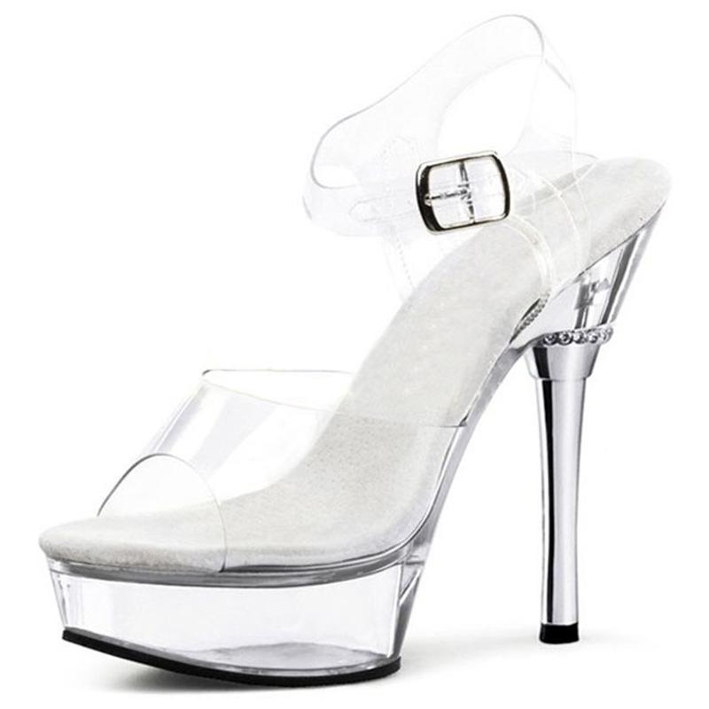 Platform Heels for Women Retro Sandals Fish Mouth