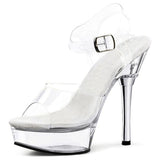 Platform Heels for Women Retro Sandals Fish Mouth