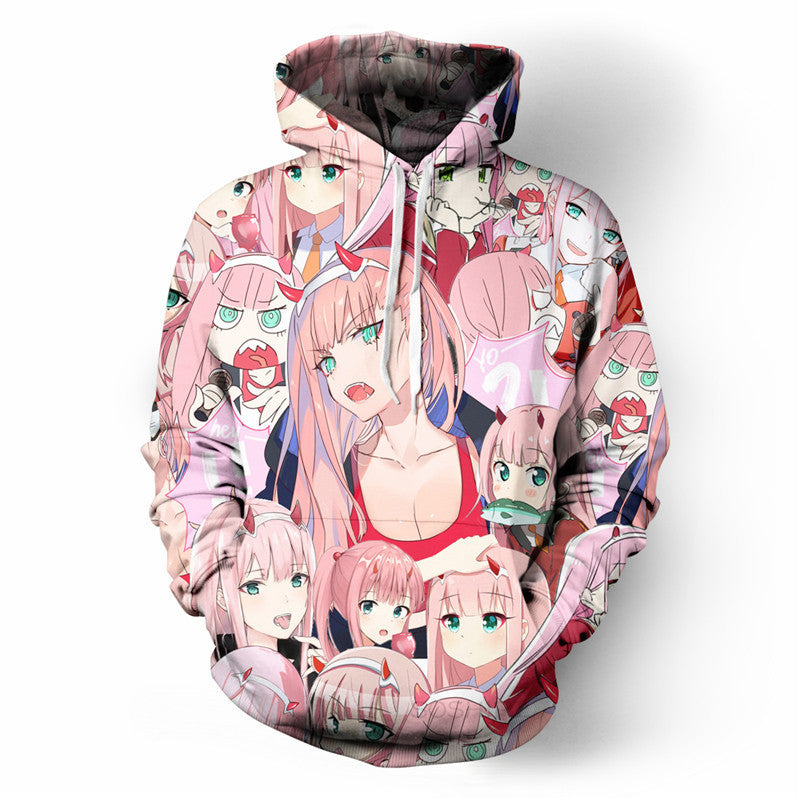 Anime Hoddies Dear Franks Zero Two 3D Printed Hoodie