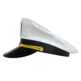 Captains Hat White a Sailor's Cap Party Performance Captain Hat Navy Style
