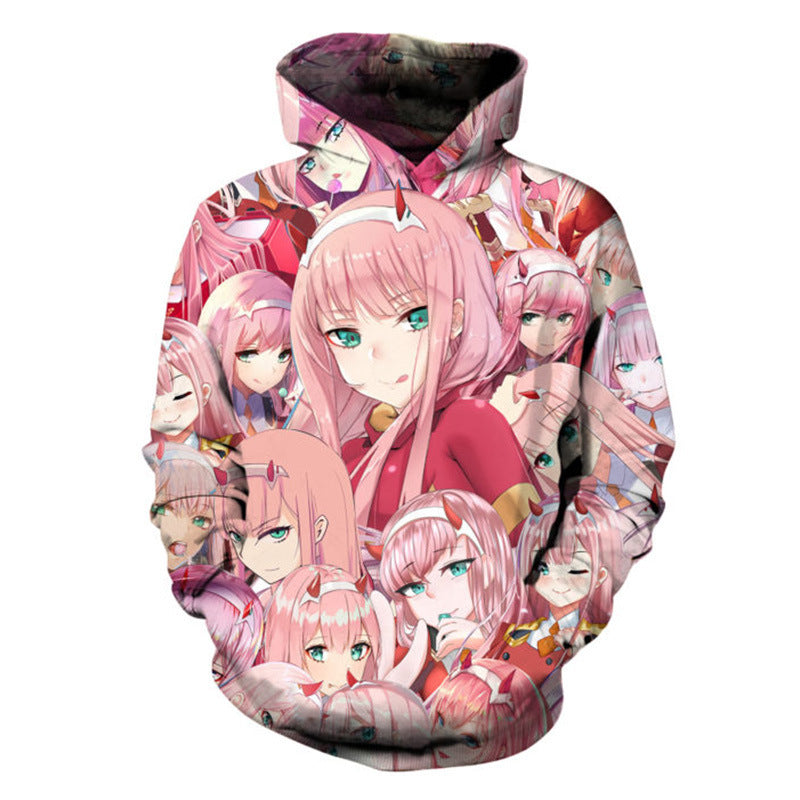 Anime Hoddies Dear Franks Zero Two 3D Printed Hoodie
