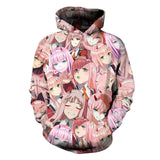 Anime Hoddies Dear Franks Zero Two 3D Printed Hoodie