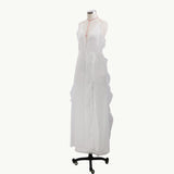 Women Lace Wedding Dress Women's Camisole Gown Split Dress