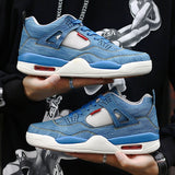 Men Sneakers Men Walking Shoes for Jogging Breathable Lightweight Shoes Denim Sports Casual Men's Basketball Running Shoes