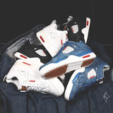 Men Sneakers Men Walking Shoes for Jogging Breathable Lightweight Shoes Denim Sports Casual Men's Basketball Running Shoes